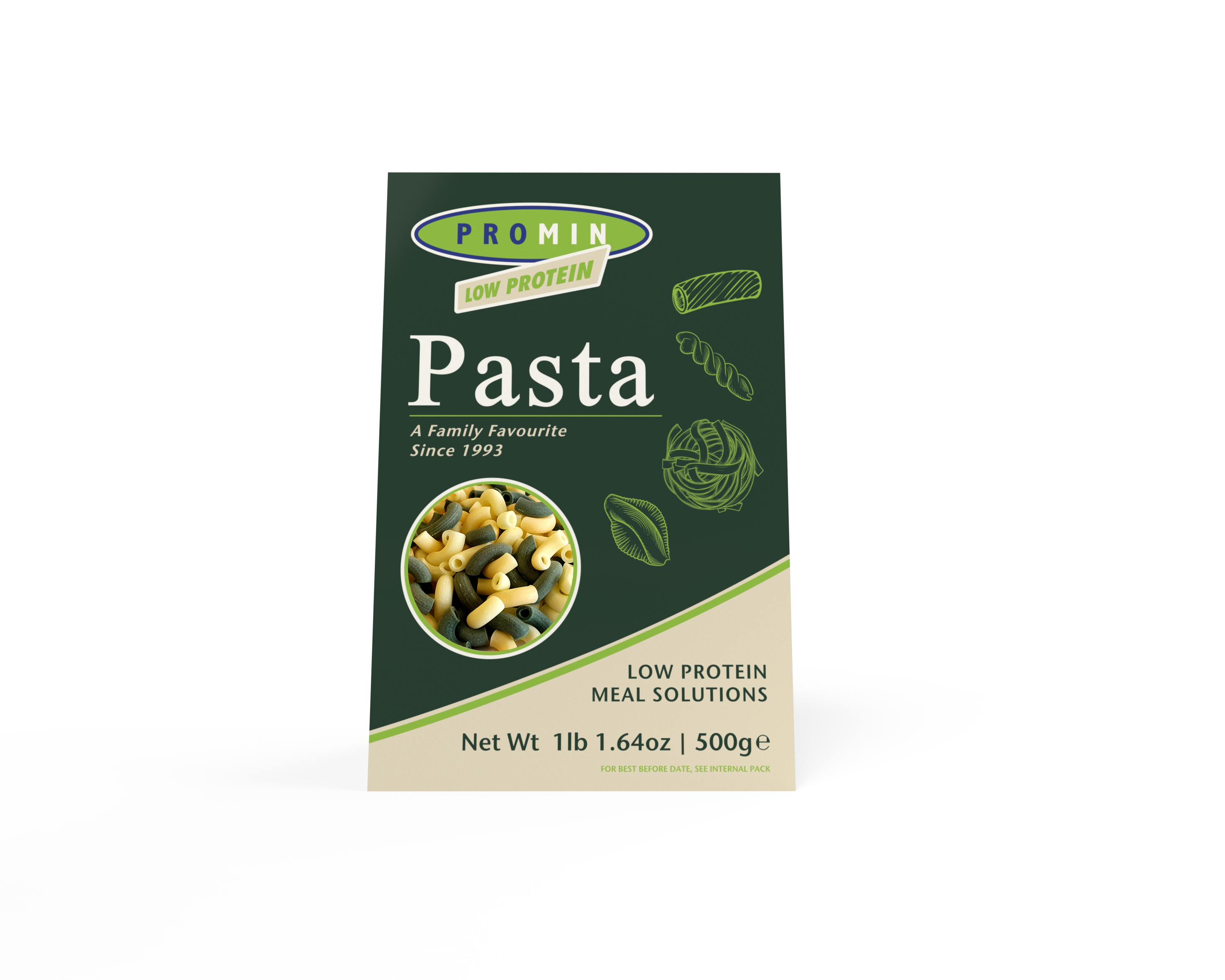 Promin Low Protein Pasta Tri-Colour Elbows